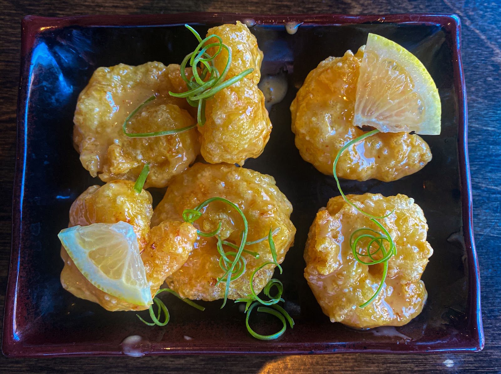 Citrus Prawns at Sushi Blue.