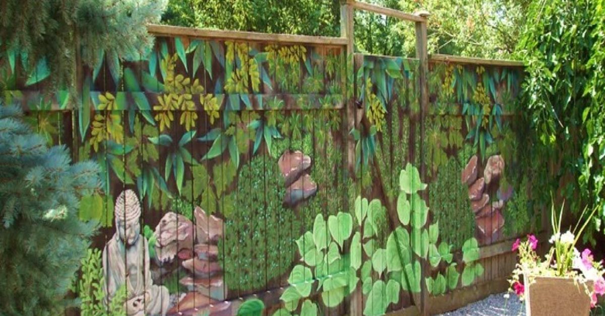 Painted Mural Fence Tops