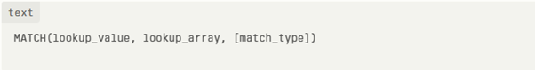  syntax of MATCH