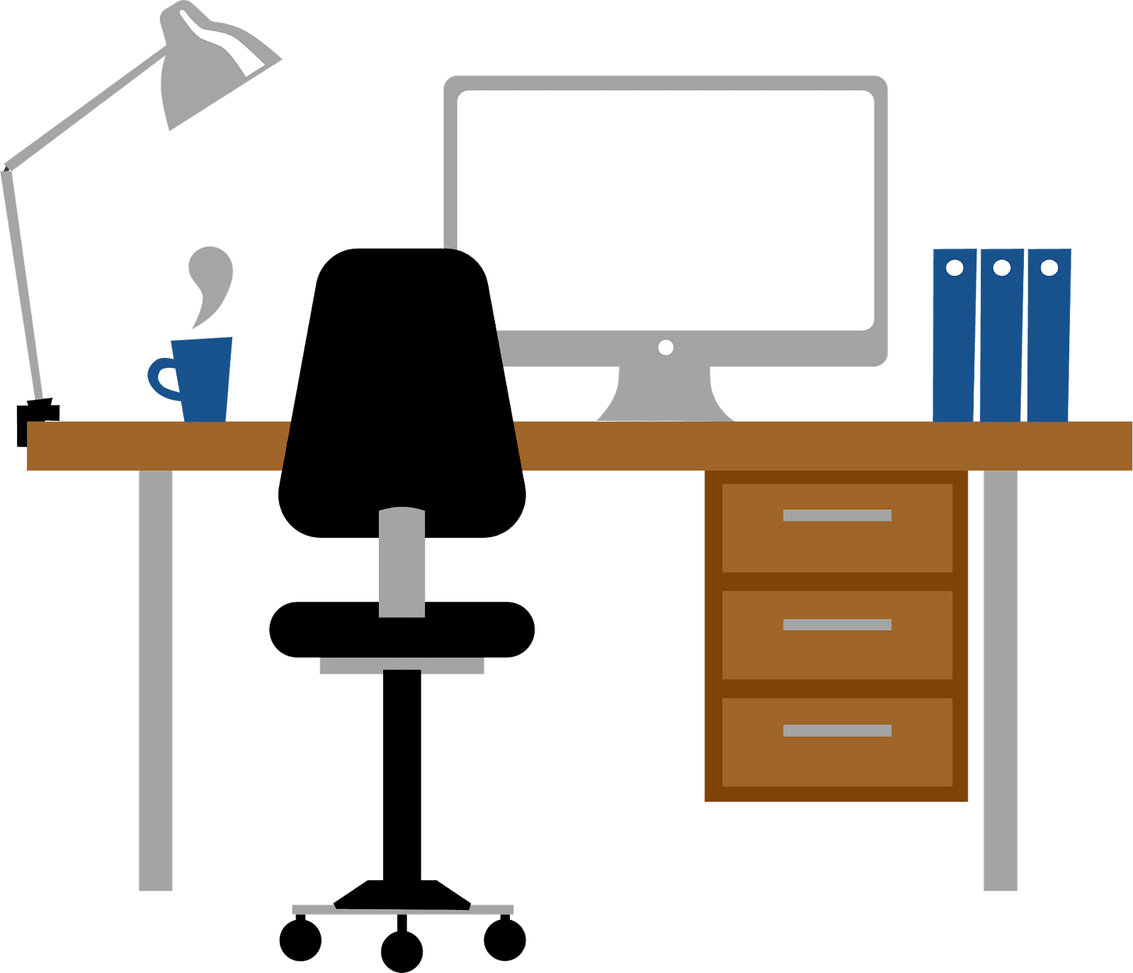 Office desk clipart. Free download transparent .PNG | Creazilla