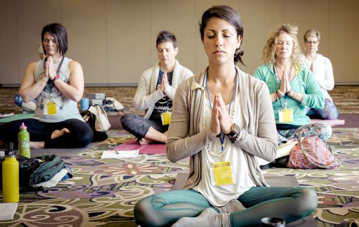 Yoga is a fun team building activity to do in San Francisco.