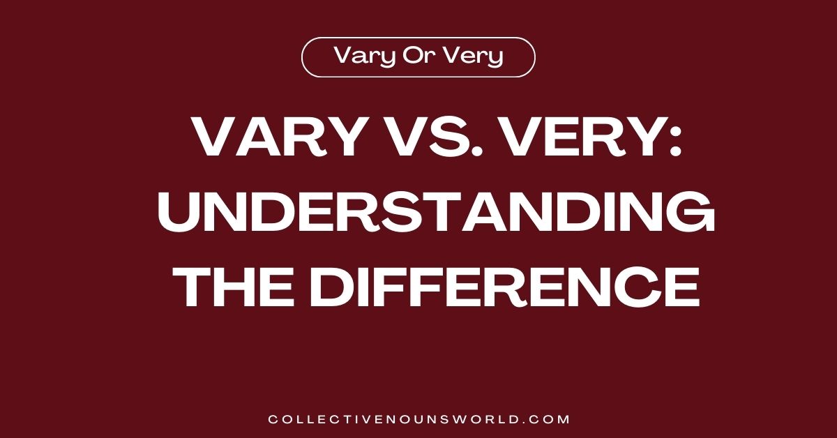 Definition of vary