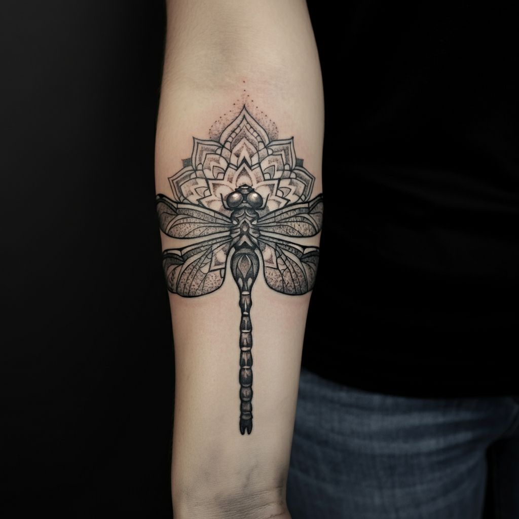 Mandala Dragonfly Tattoos