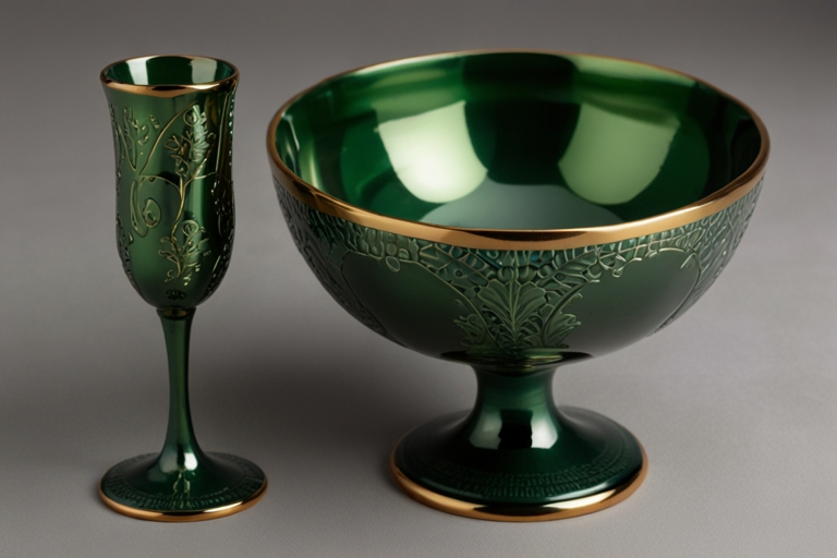 Inarco Japan Lusterware Three Footed Green