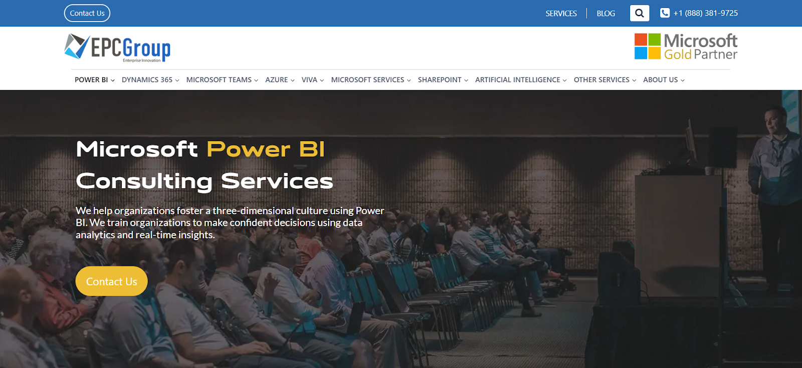 EPC Group is the best Microsoft 365 MSP for Power BI and data visualization support.