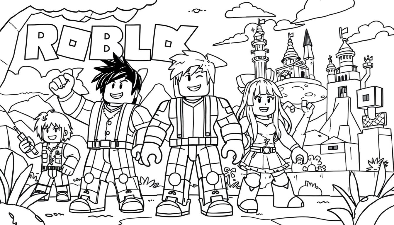 desenhos roblox para colorir