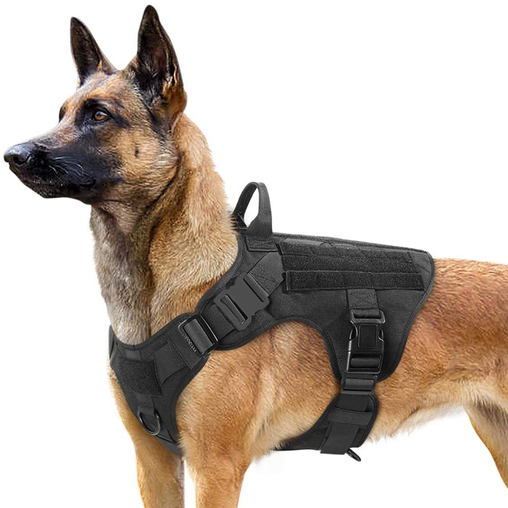 German Shepherd with the Tactical Dog Harness – Military Grade K9 Vest