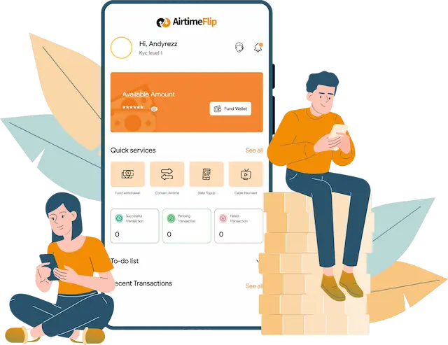 AirtimeFlip app dashboard page