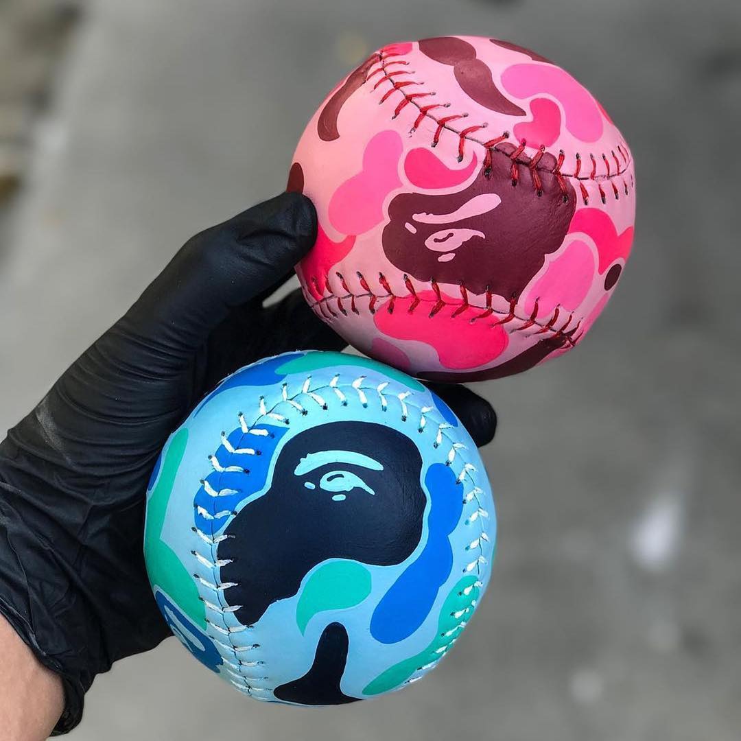 Custom painted baseball