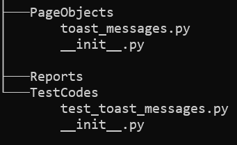 Prerequisites for toast message