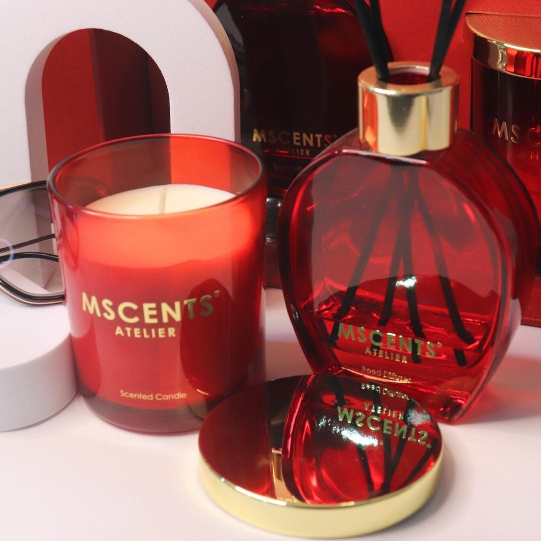 MScent scenting solutions in red packaging