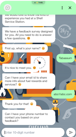 WhatsApp customer feedback bot example