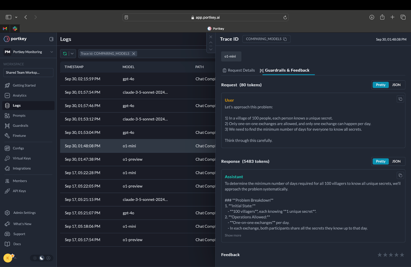 Chain-of-Thought (CoT) Capabilities in O1-mini and O1-preview