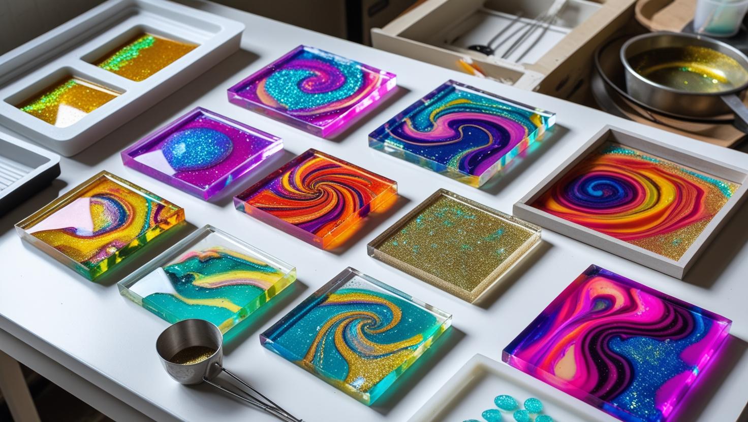 Resin Art Tiles