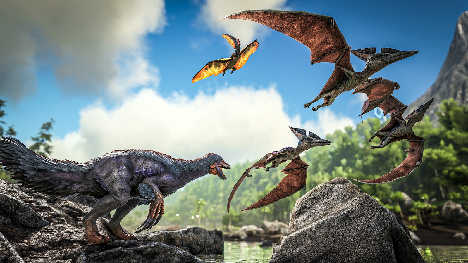 Screenshot of dinosaurs in ARK: Survival Evolved
