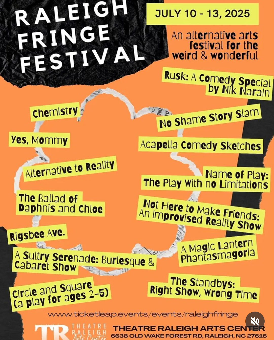 Raleigh Fringe Fest promo poster
