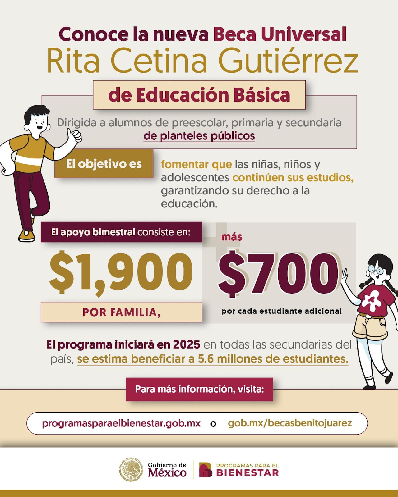 beca rita cetina para estudiantes de secundaria.