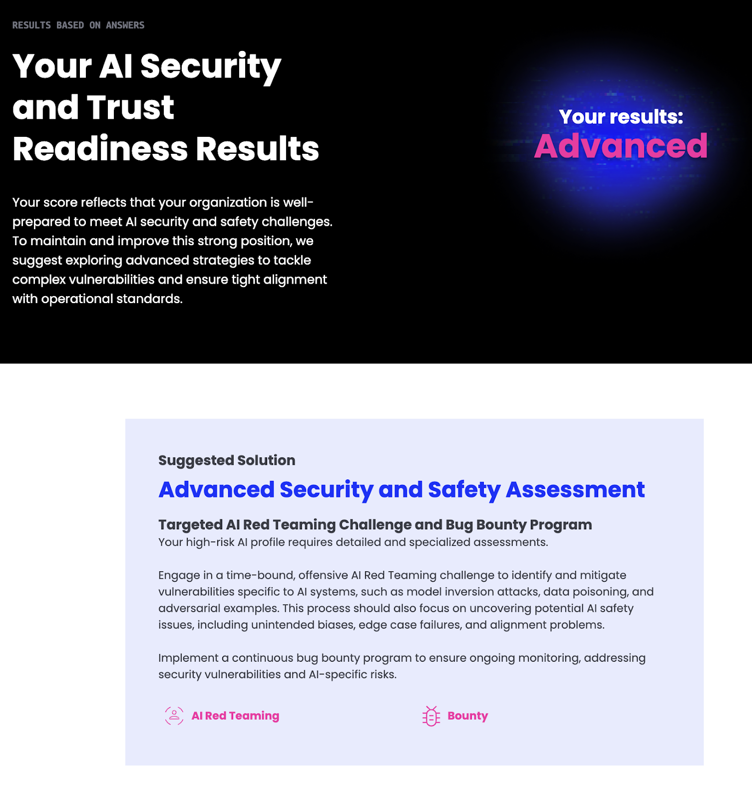 Advanced AI security readiness