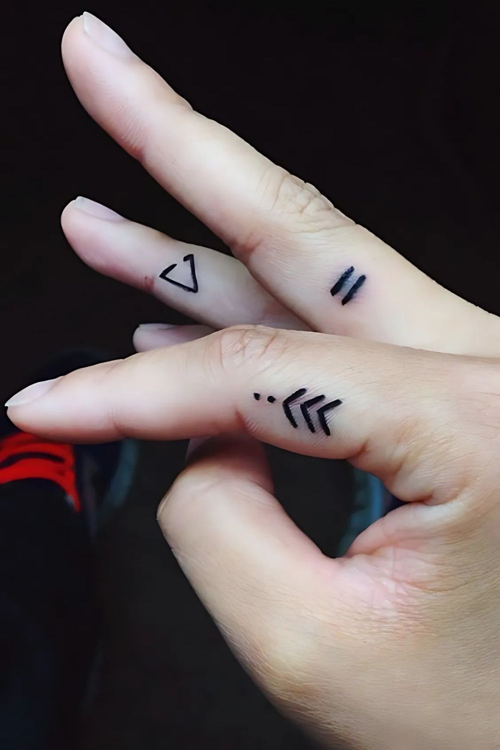 Side Finger Tattoos