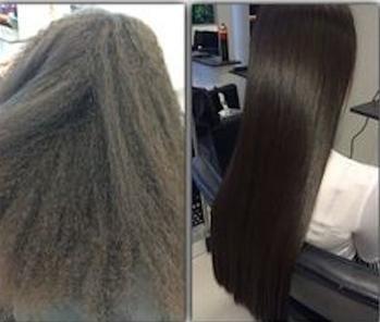 Before vs After Keratin At Noelle Salon