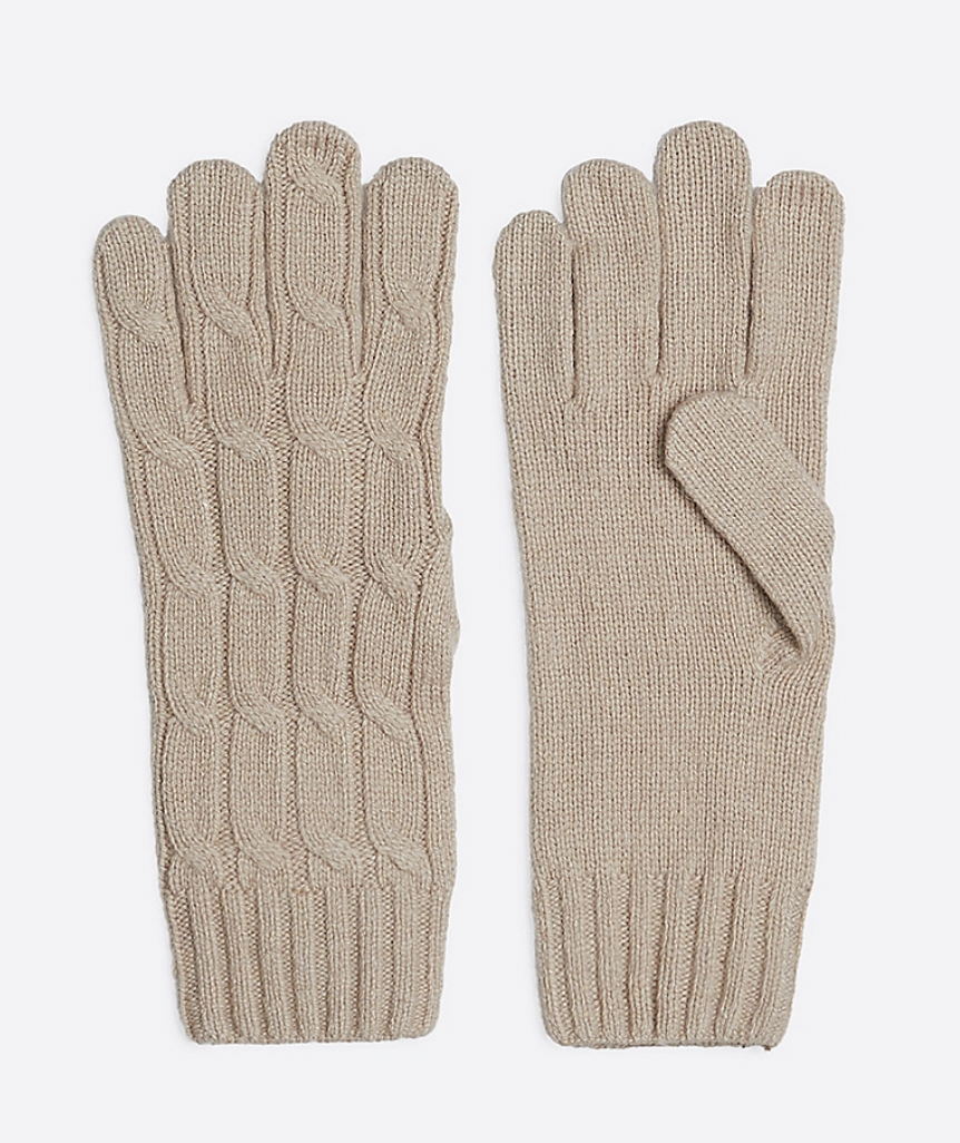 Tommy Hilfiger Cable Knit Rich Wool Gloves