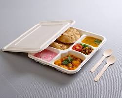 Image of Bagasse Compartmentalized Lunch Tray