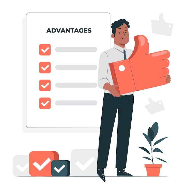 Advantages concept vector illustration