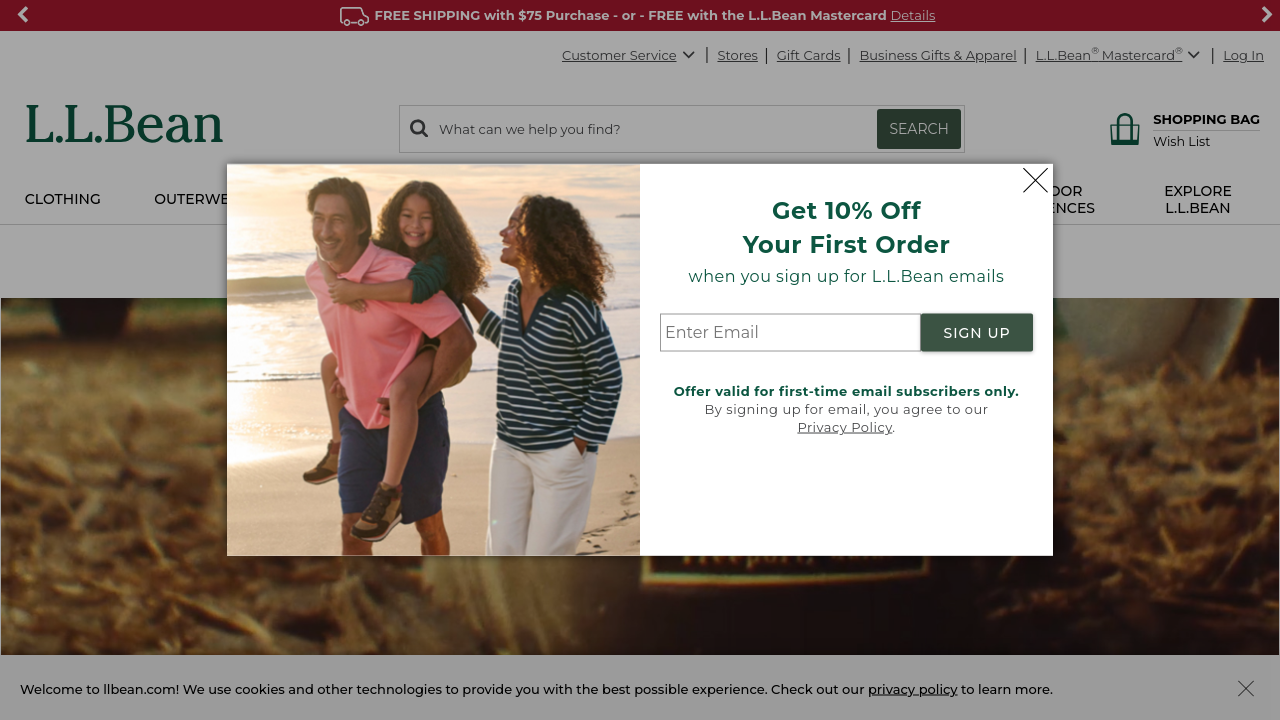 L.L. Bean website