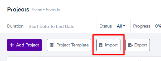 A screenshot of a project template

Description automatically generated