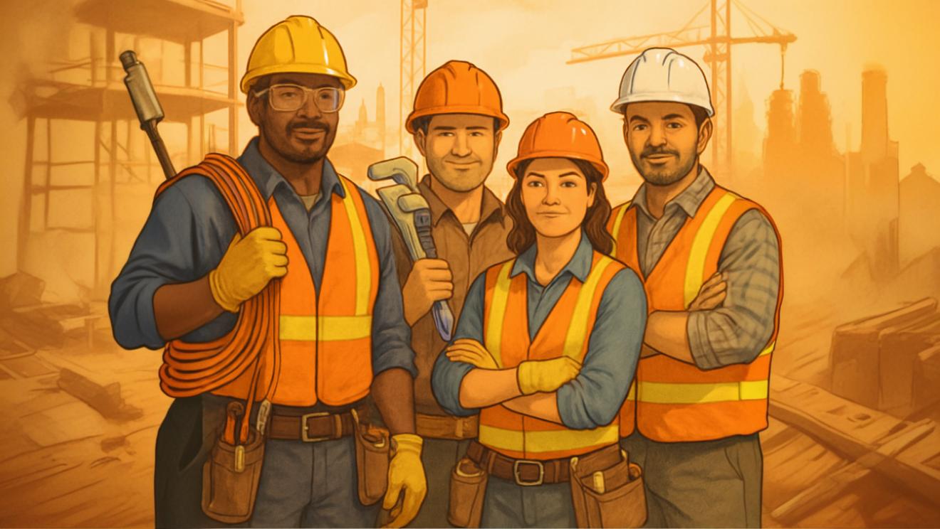 Diverse construction professionals who can file mechanic's liens under Texas Property Code Chapter 53