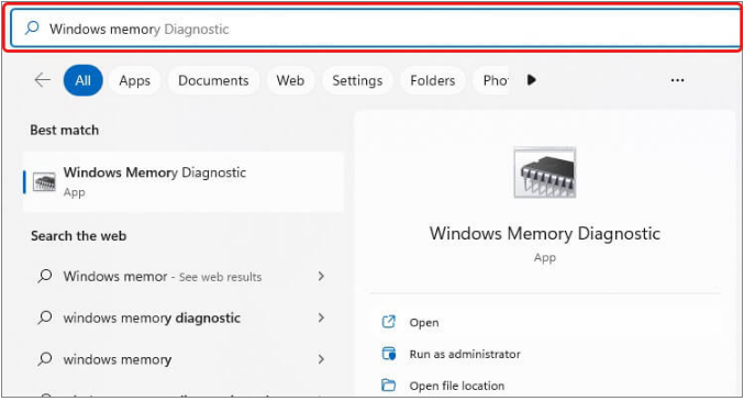 Windows-Memory-Diagnostic-tool-by-accessing-Windows-Search