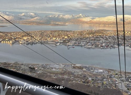 view from cable car in Tromso Norway