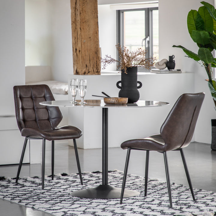 White Effect Round Dining Table