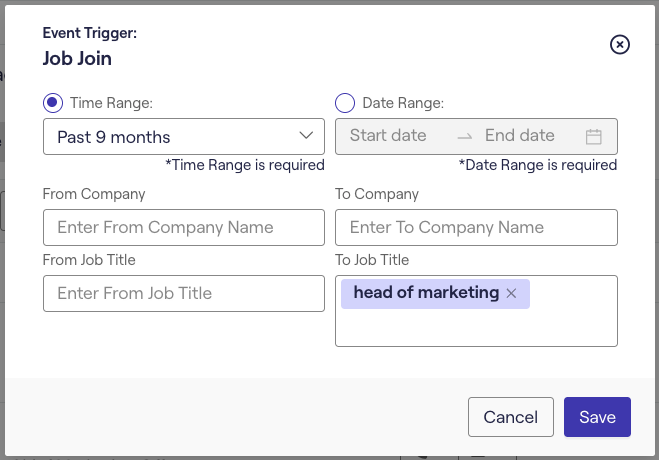 Example event trigger image