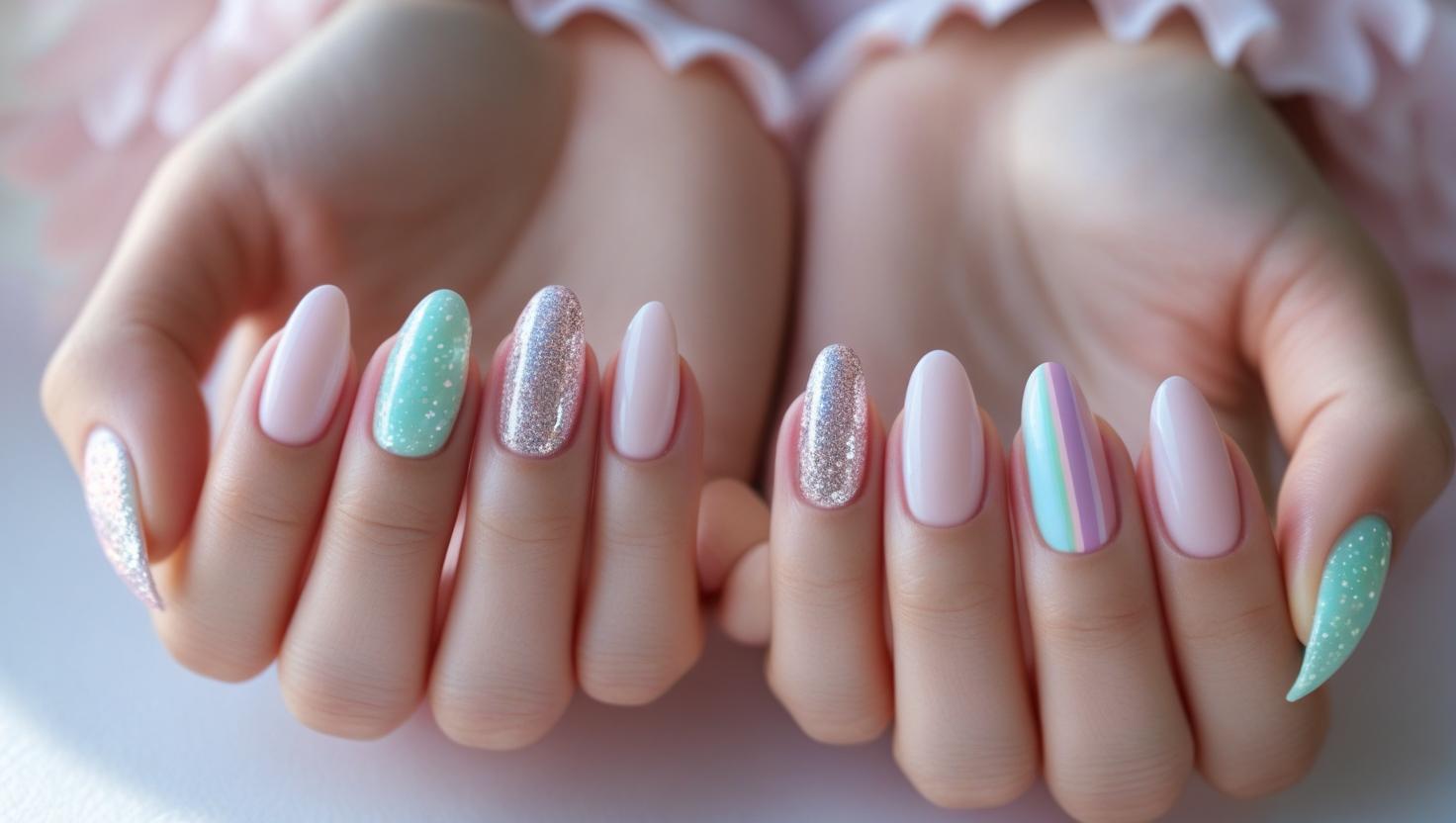Glittery Pastel Accents
