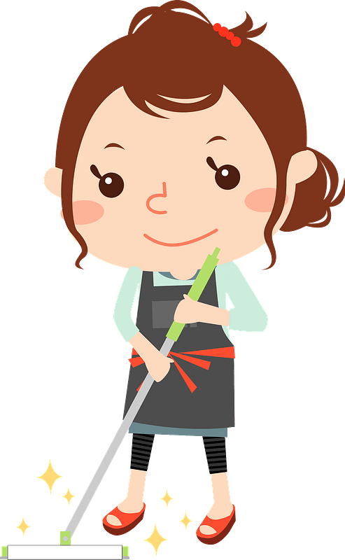 Woman is Cleaning House clipart. Free download transparent .PNG | Creazilla