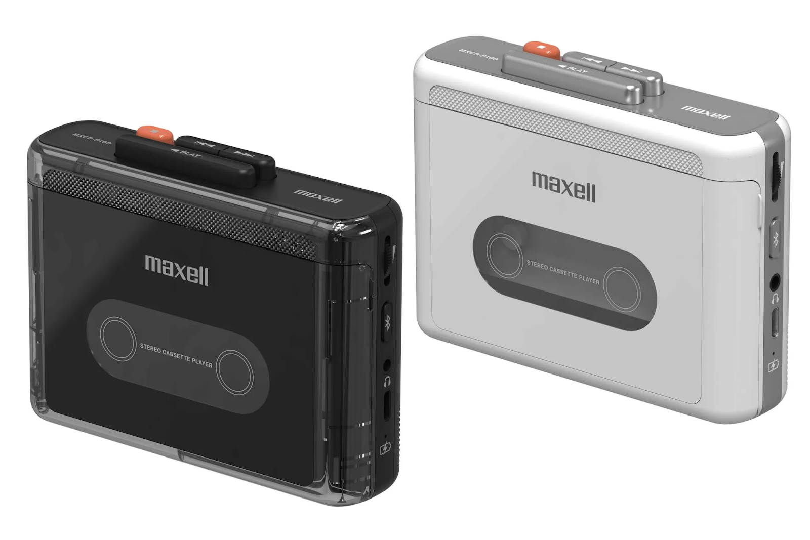 Maxell MXCP-P100 in black and white color options.