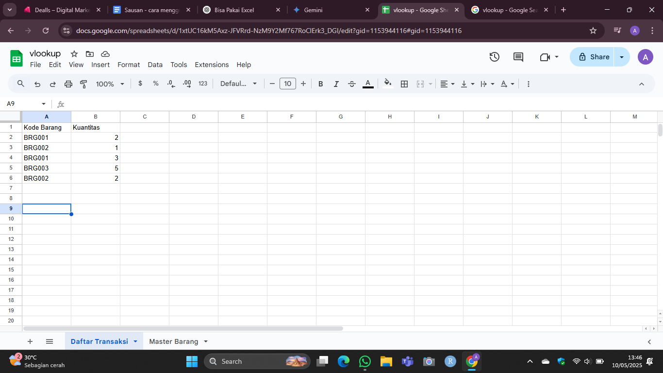 Cara Menggunakan VLOOKUP