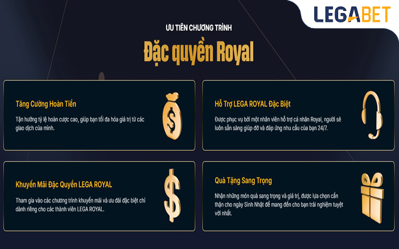 Các ưu đãi đáng tiền nhất của Lega Royal