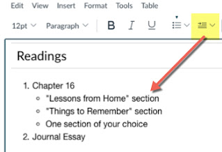 Sample page topic containing a numbered list with bulleted sub-list for one step