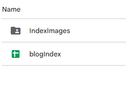 Index folder