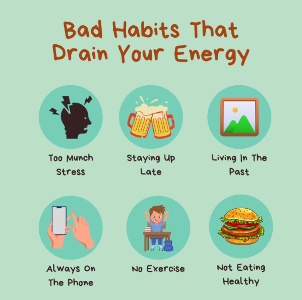 bad habits that drain your energy