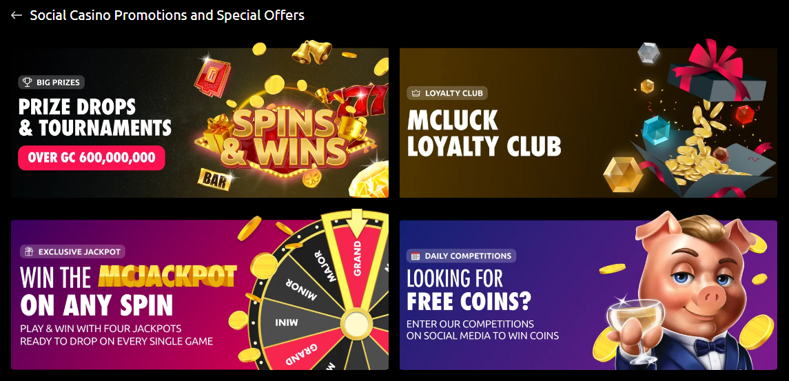 McLuck casino bonus offers