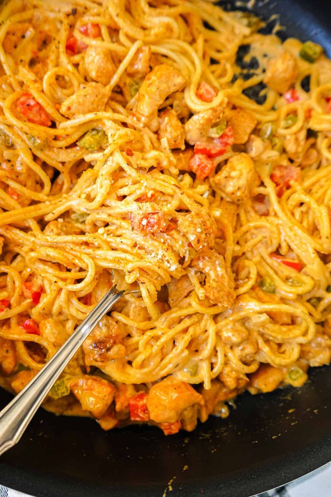 Creamy Cajun Spaghetti with Chicken