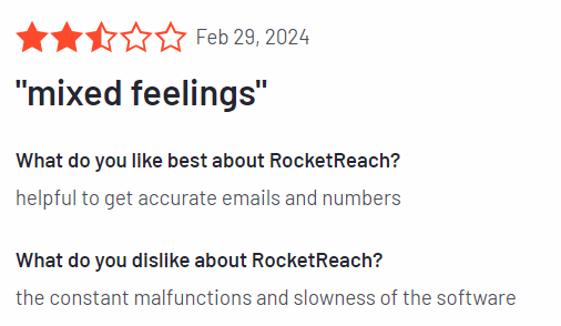 A user's negative experience with RocketReach