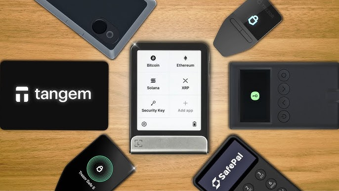 different types of cold wallets in a table