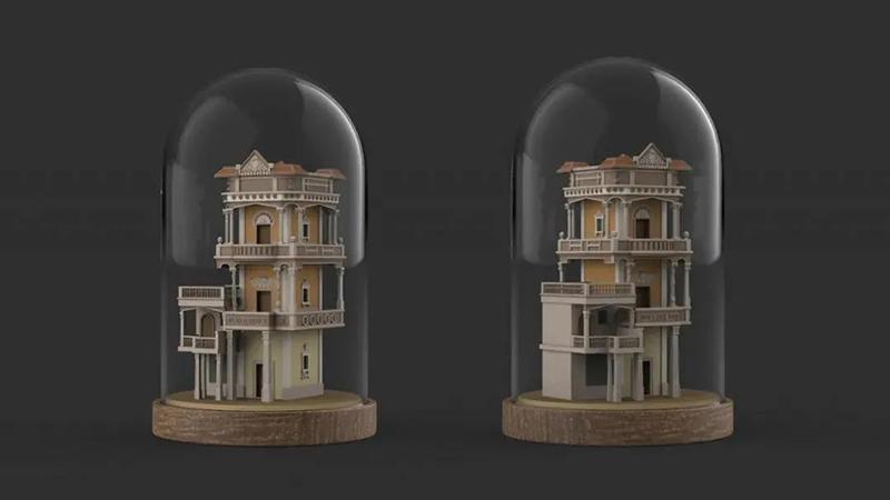 3D culture creative products of Wulin ancient architecture