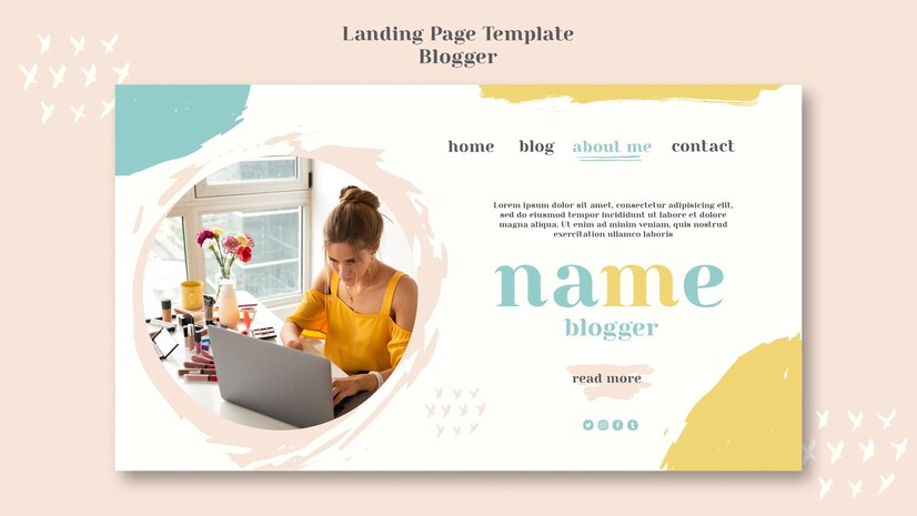 Sample landing page design