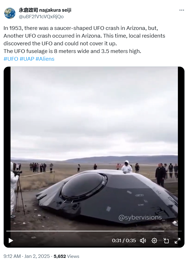 Purported UFO Crash in Arizona Revealed as AI-Generated