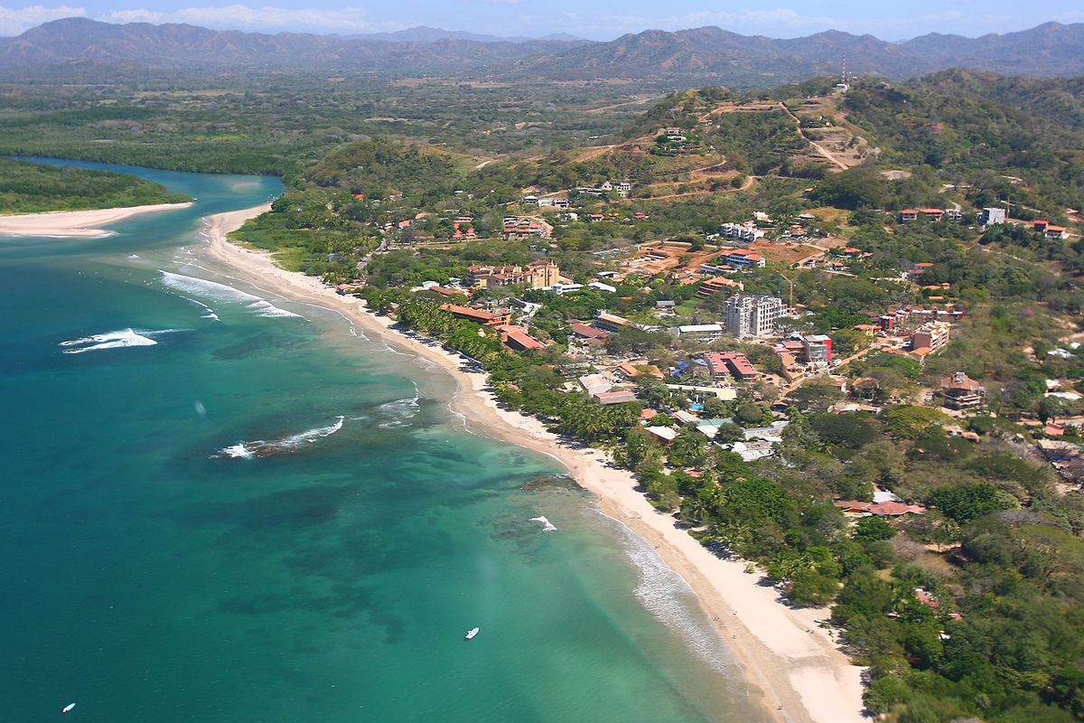 Tamarindo beach coastline 